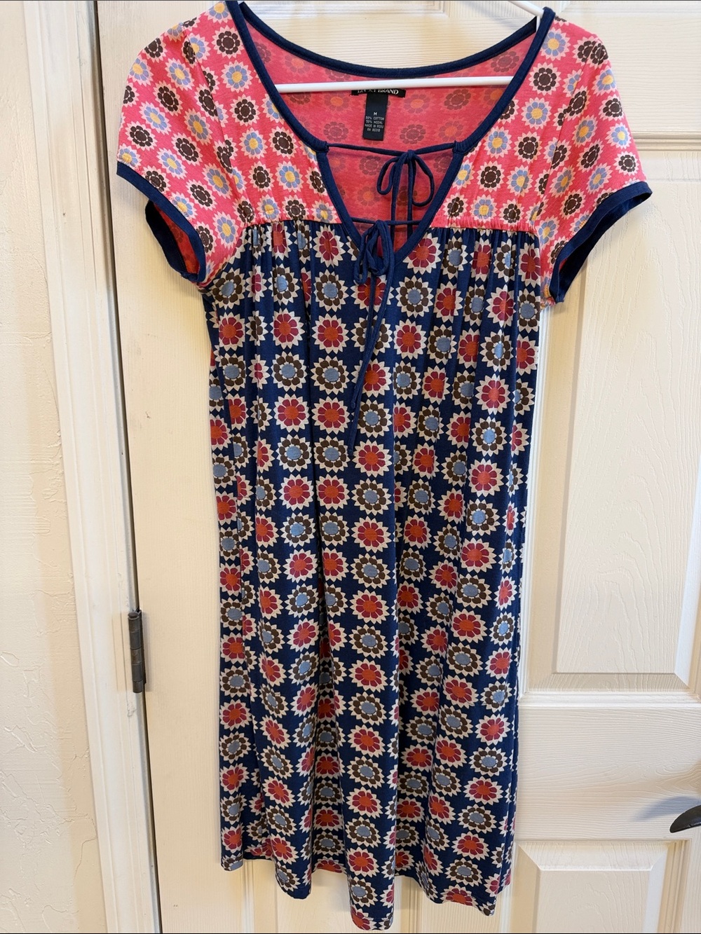 Lucky brand, navy, and coral dress